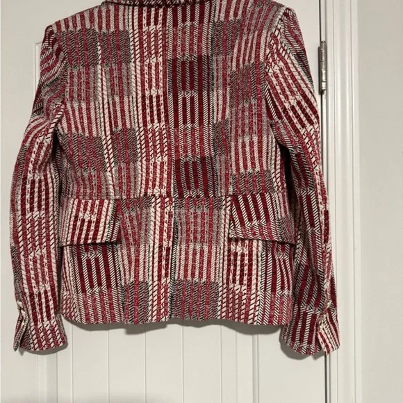 CAbi Red and White Plaid Blazer - Picture 4 of 7